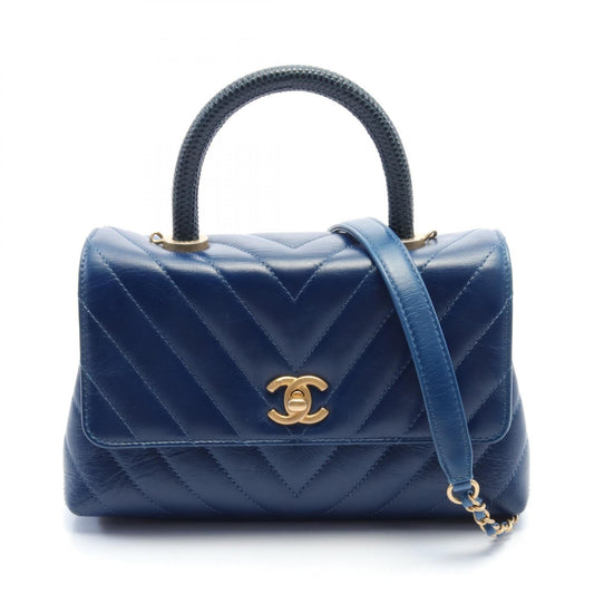 Chanel Coco Handle V-Stitch Exotic Leather Handbag