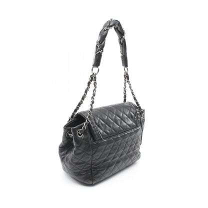 Chanel Leather Matelasse Shoulder Bag Black