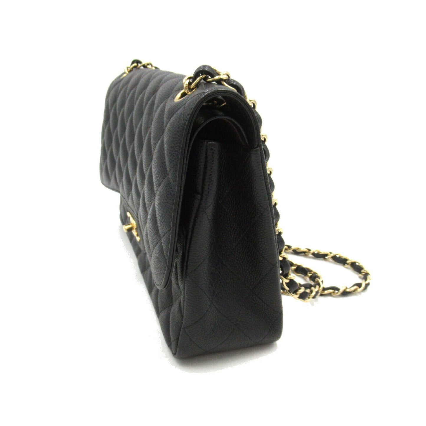 Chanel Caviar Skin Chain Shoulder Bag Black