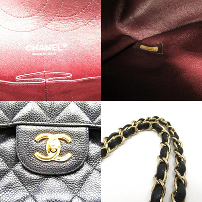 Chanel Caviar Skin Chain Shoulder Bag Black