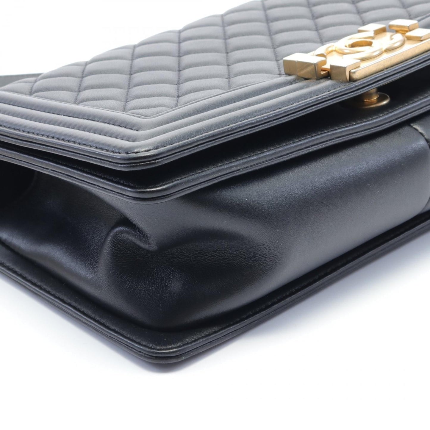 Chanel Boy Lambskin Shoulder Bag Black