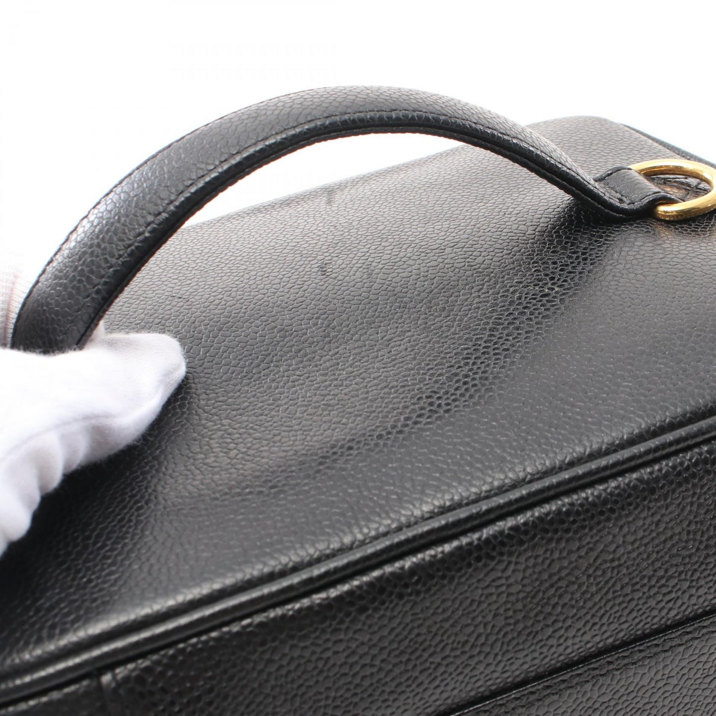 Chanel CC Caviar Vanity Handbag  Leather Handbag A06238 in New Condition