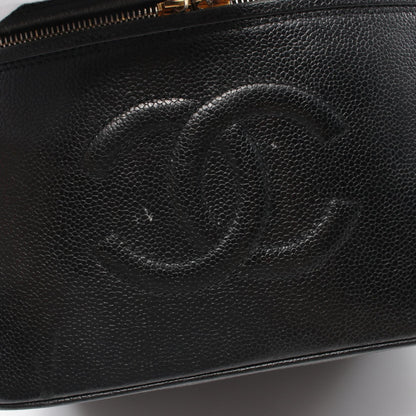 Chanel CC Caviar Vanity Handbag  Leather Handbag A06238 in New Condition