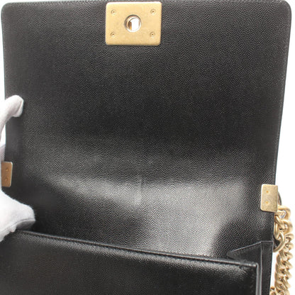 Chanel Boy Caviar Shoulder Bag Black