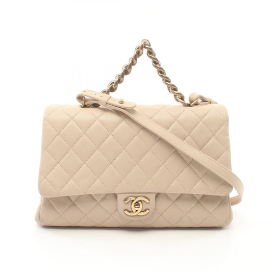 Chanel CC Quilted Caviar Chain Handle Bag Leather Handbag A93443 in New Condition