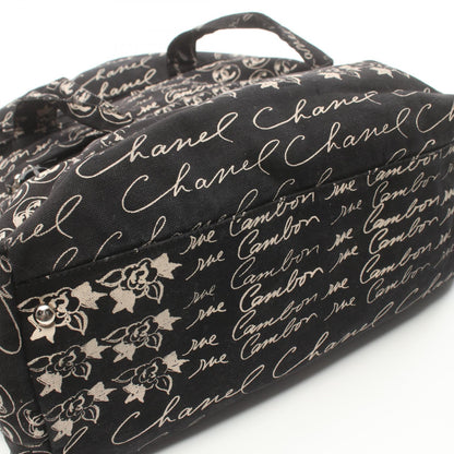 Chanel Camellia Canvas Tote Bag