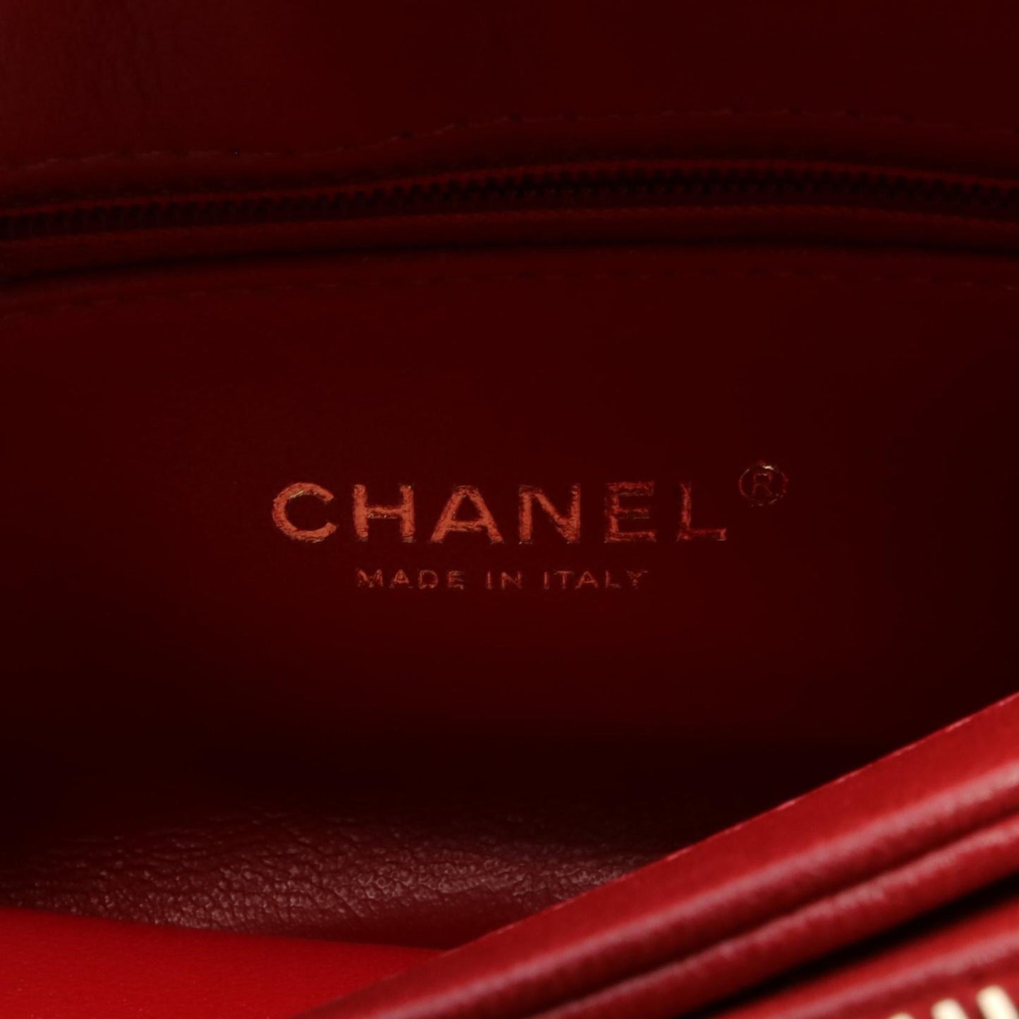 Chanel Chevron Leather Shoulder Bag Leather Shoulder Bag in New Condition