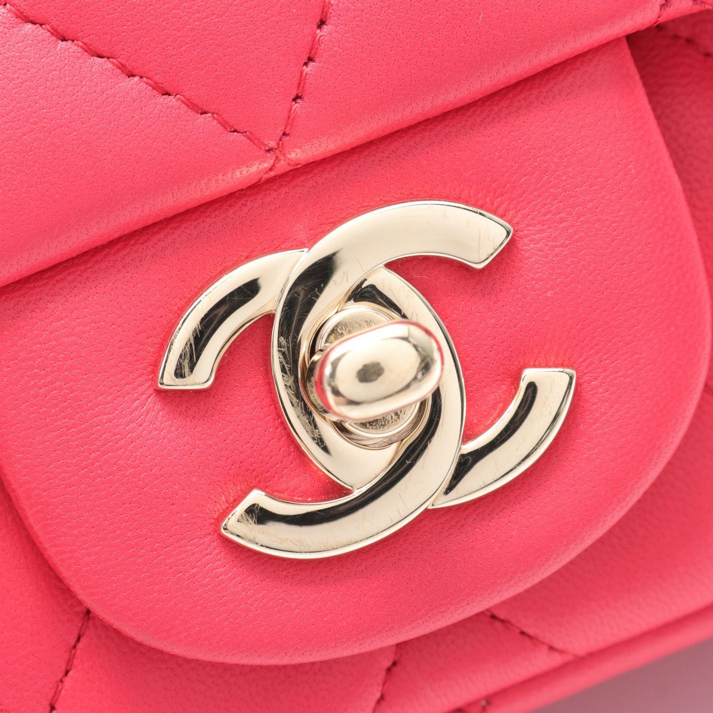 Chanel Mini Square Classic Single Flap Bag Leather Shoulder Bag