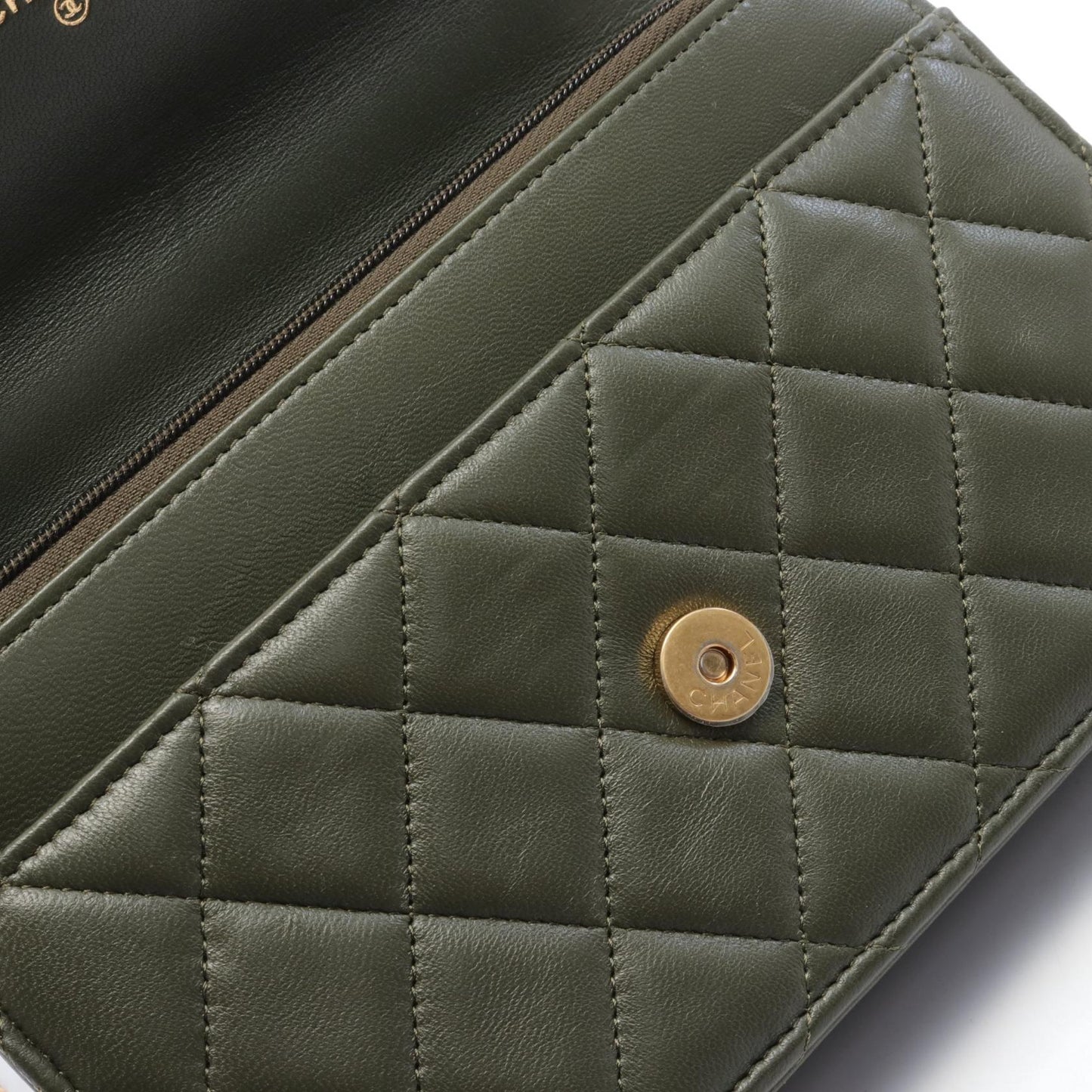 Chanel CC Quilted Leather Top Handle Wallet on Chain Leather Shoulder Bag