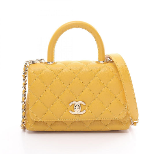 Chanel CC Handle XXS Bag Leather Handbag AS2215