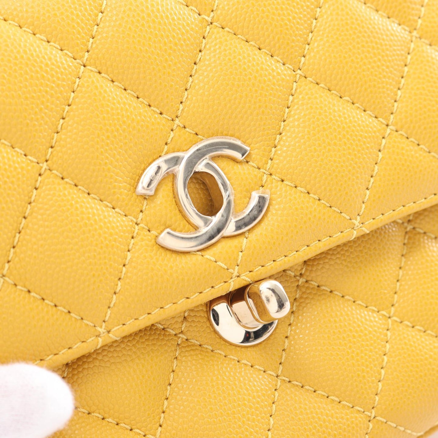 Chanel CC Handle XXS Bag Leather Handbag AS2215
