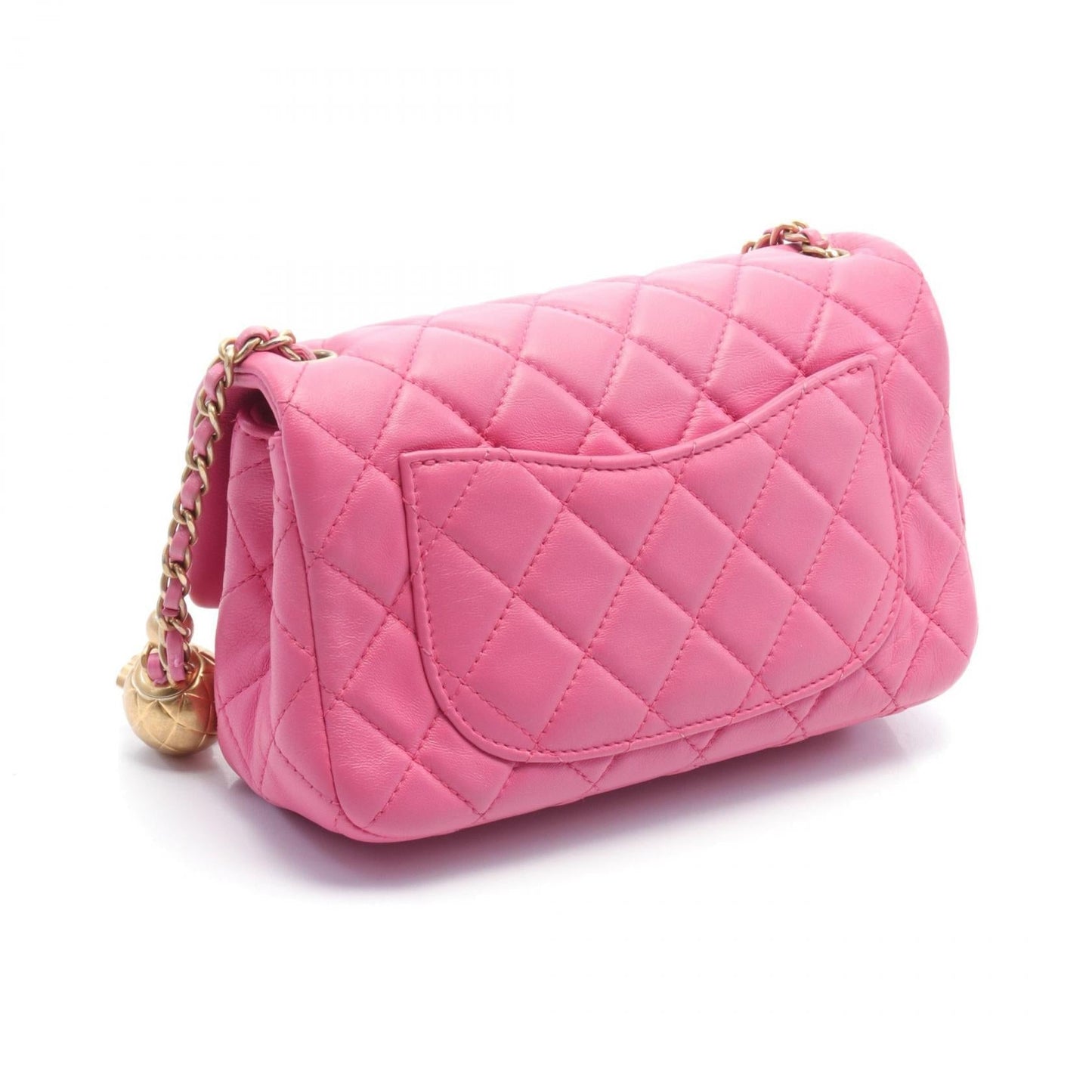 Chanel CC Pearl Crush Mini Flap Bag  Leather Shoulder Bag AS1787