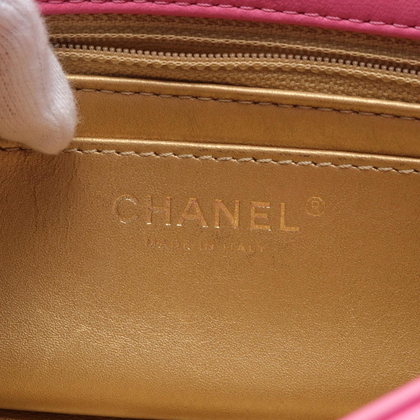 Chanel CC Pearl Crush Mini Flap Bag  Leather Shoulder Bag AS1787