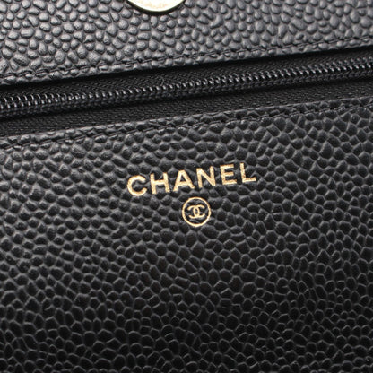 Chanel Caviar Skin Matelasse Shoulder Bag Black