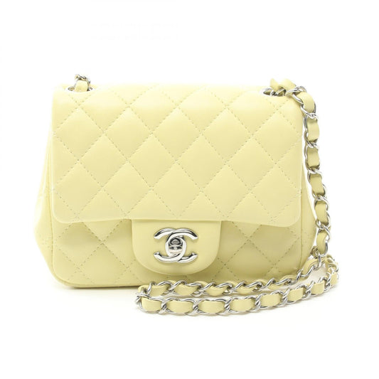 Chanel Mini Matelasse Lambskin Shoulder Bag Yellow