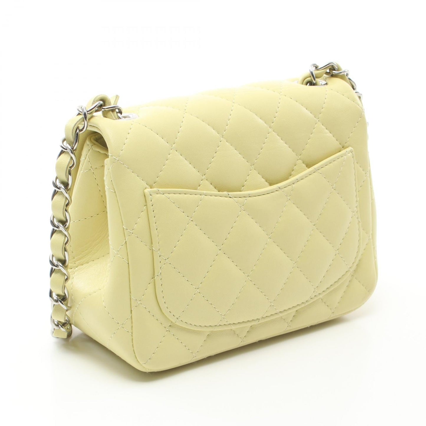 Chanel Mini Matelasse Lambskin Shoulder Bag Yellow