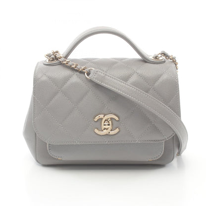 Chanel Mini Flap Bag Leather Gray A93749
