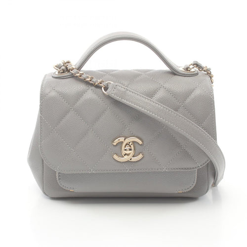 Chanel Mini Flap Bag Leather Gray A93749