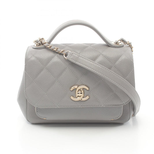 Chanel Mini Flap Bag Leather Gray A93749