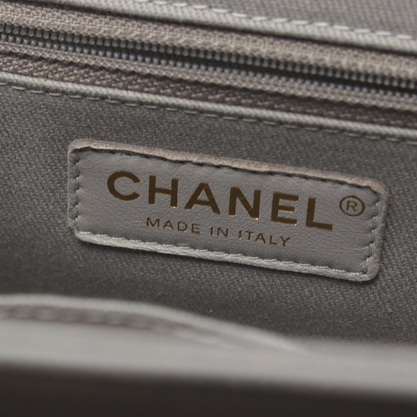 Chanel Mini Flap Bag Leather Gray A93749