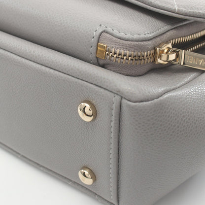 Chanel Mini Flap Bag Leather Gray A93749