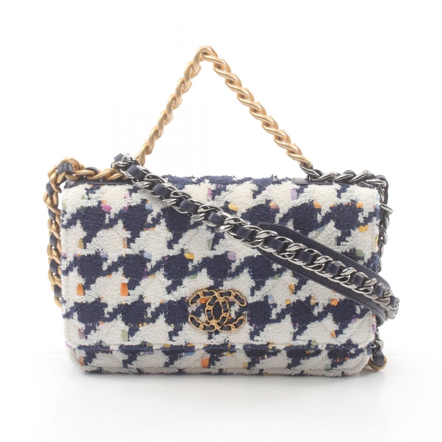 Chanel 19 Fabric Shoulder Bag Multicolor