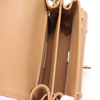 Chanel Caviar Skin Matelasse Shoulder Bag Beige