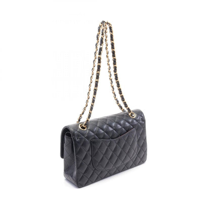 Chanel Matelasse W Flap Shoulder Bag Black