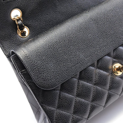 Chanel Matelasse W Flap Shoulder Bag Black