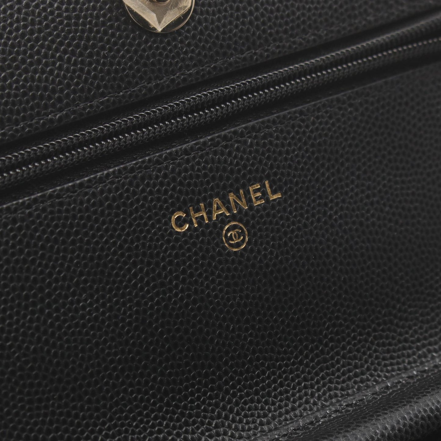 Chanel Caviar Skin Matelasse Shoulder Bag Black