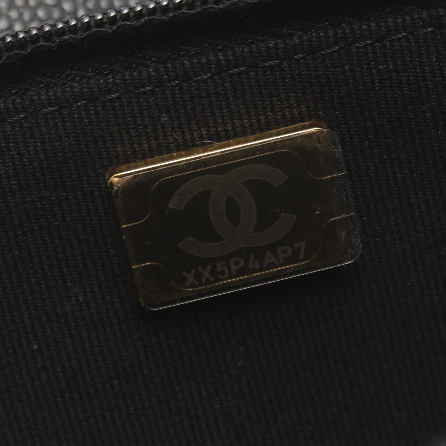 Chanel Caviar Skin Matelasse Shoulder Bag Black