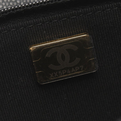 Chanel Caviar Skin Matelasse Shoulder Bag Black
