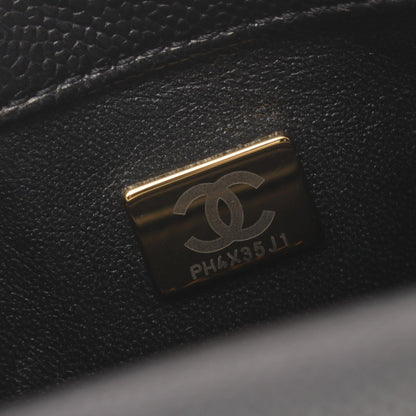 Chanel Caviar Skin Matelasse Shoulder Bag Black