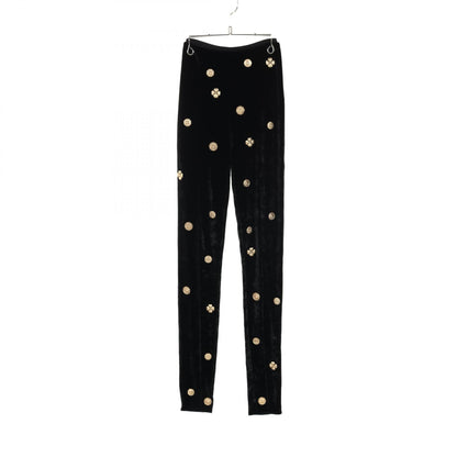 Chanel Rayon Pants Black Gold