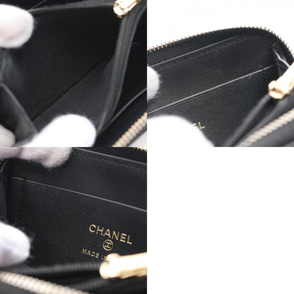 Chanel Matelasse Round Leather Wallet Black