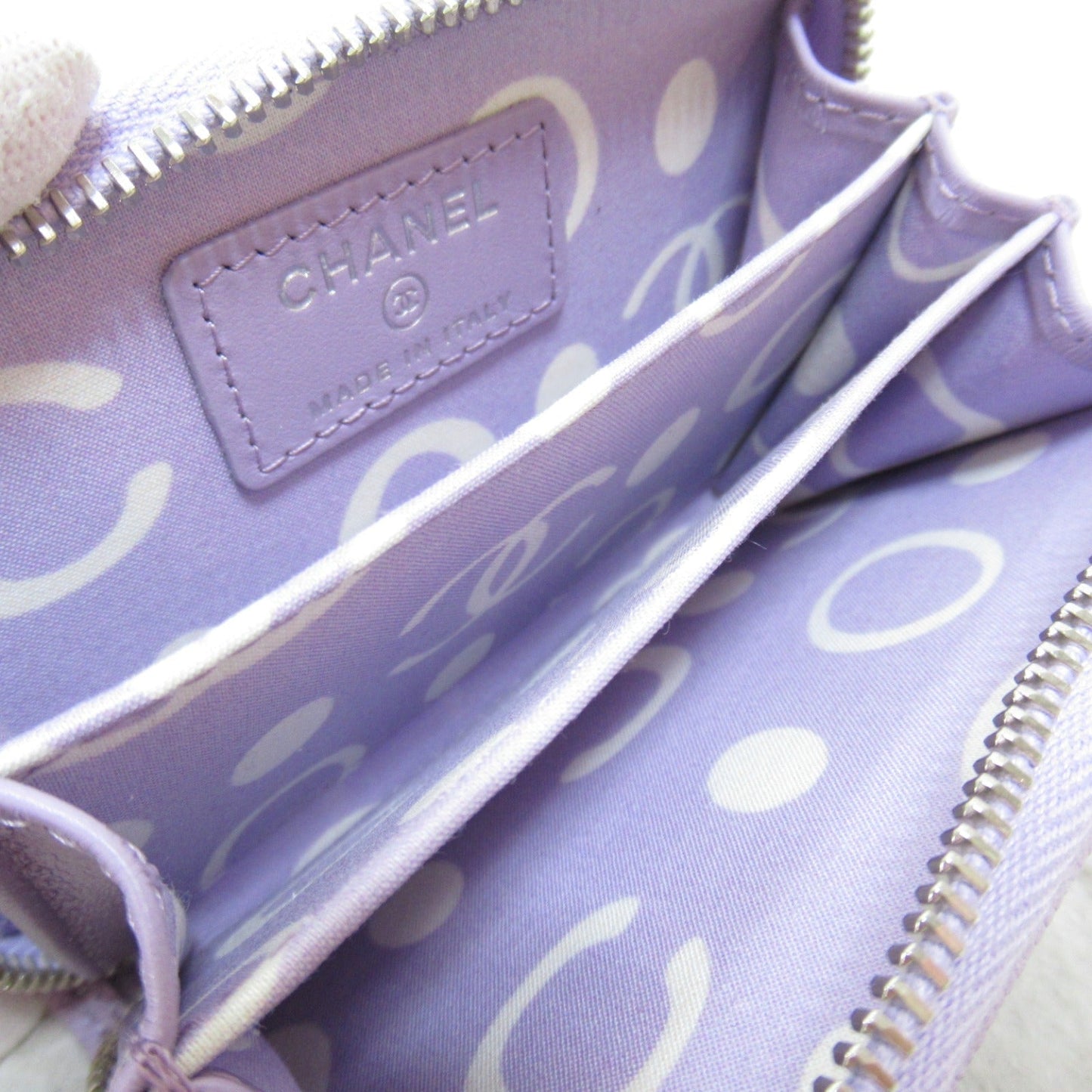 Chanel Caviar Coin Case Purple AP3830