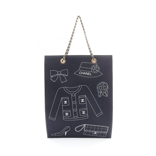 Chanel Leather Fabric Tote Bag