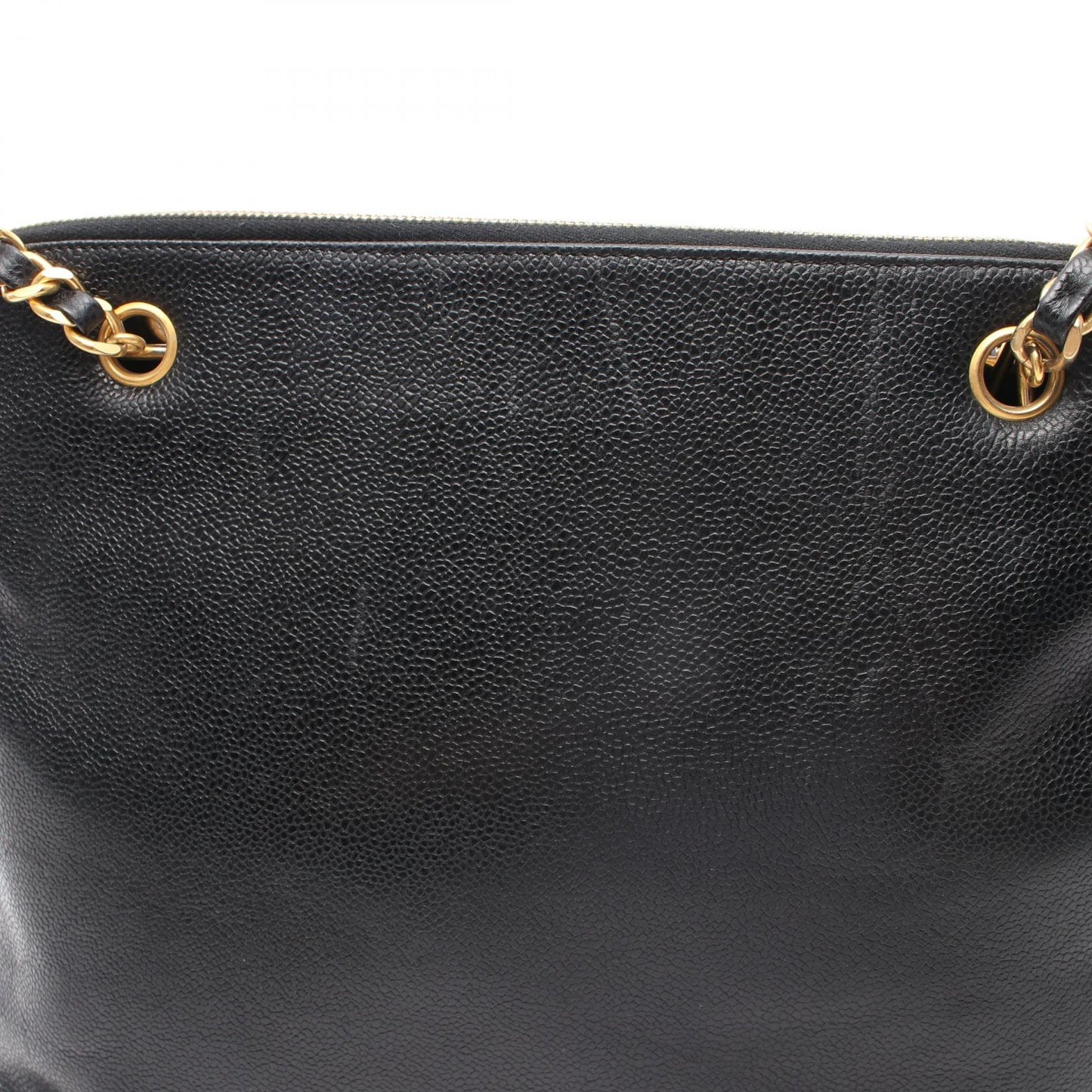 Chanel Vintage Coco Turnlock Black Caviar Skin Chain Tote Bag Leather Shoulder Bag in New Condition
