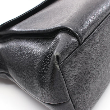Chanel Vintage Coco Turnlock Black Caviar Skin Chain Tote Bag Leather Shoulder Bag in New Condition
