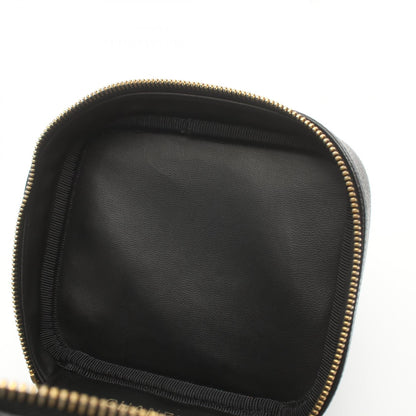 Chanel CC Caviar Vertical Vanity Case Leather Vanity Bag A01998 in New Condition