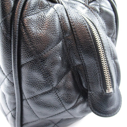 Chanel Quilted CC Caviar Bowler Bag Leather Handbag in Great Condition