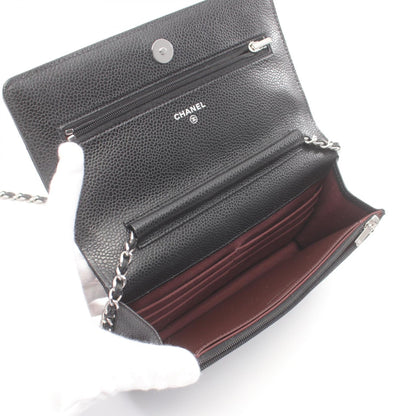 Chanel Caviar Skin Matelasse Shoulder Bag Black