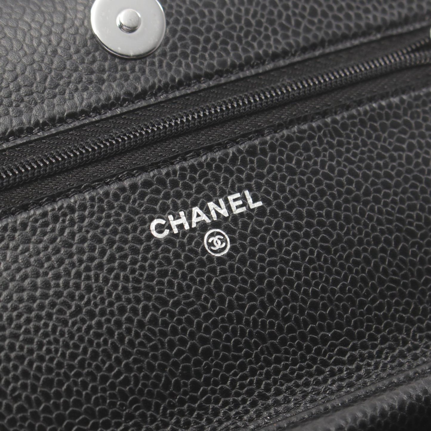 Chanel Caviar Skin Matelasse Shoulder Bag Black
