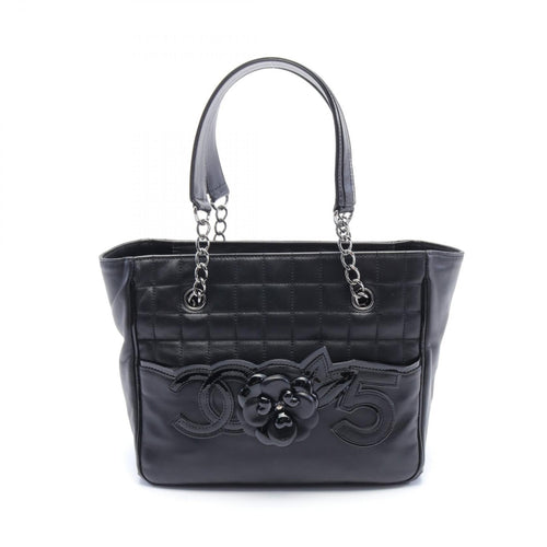 Chanel Chocolate Bar Camellia Tote Bag  Leather Tote Bag in New Condition