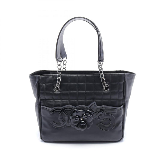 Chanel Chocolate Bar Camellia Tote Bag  Leather Tote Bag in New Condition