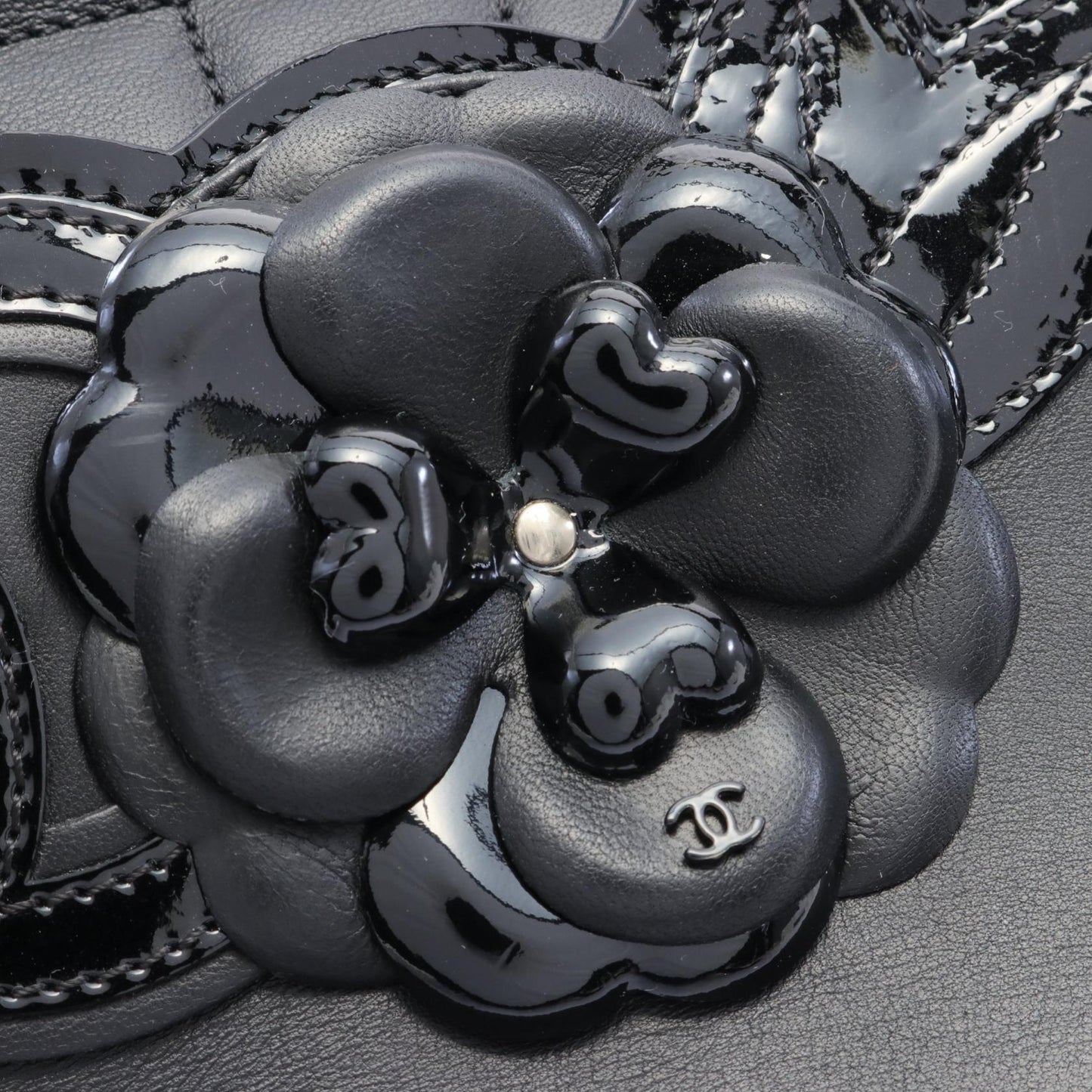 Chanel Chocolate Bar Camellia Tote Bag  Leather Tote Bag in New Condition