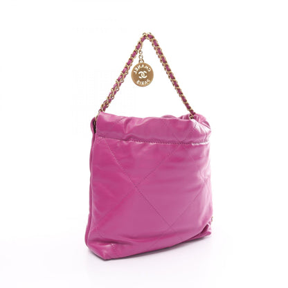 Chanel 22 Leather Shoulder Bag Purple