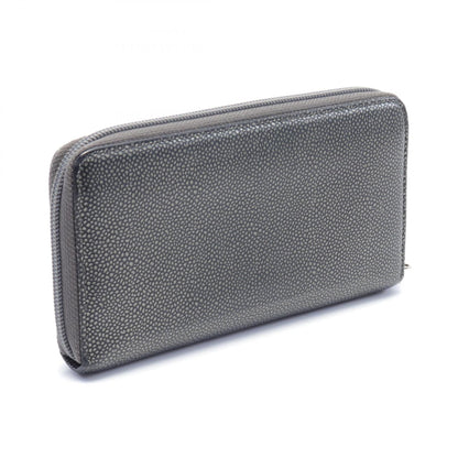 Chanel CC Caviar Zip Around Wallet Leather Long Wallet in New Condition