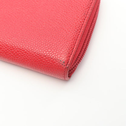 Chanel CC Caviar Long Wallet  Leather Long Wallet in New Condition