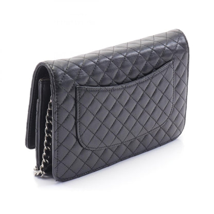 Chanel Micro Matelasse Chain Wallet Shoulder Bag Leather Shoulder Bag in Great Condition